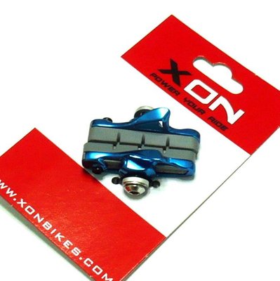 【出清不退換】XON C夾剎車塊 專利中空輕量設計 Shimano相容系統跑車適用 55mm 一對31g 藍 K87