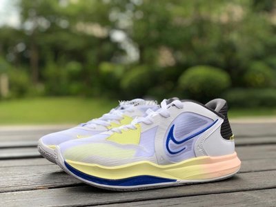 Nike Kyrie Low 5 EP 白黃藍 緩震 耐磨 運動 籃球鞋 DJ6014-100