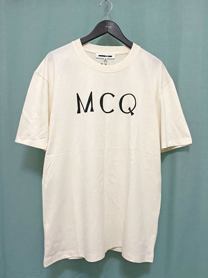 McQueen MCQ 專櫃 全新 奶油色 米色 LOGO 短袖 T恤
