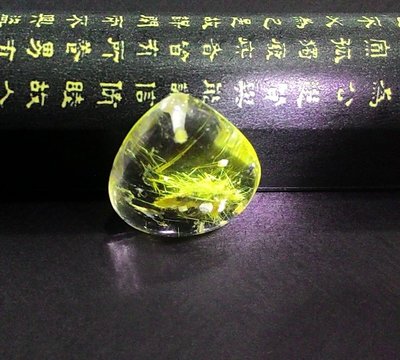 [Disk水晶][招財納福]正白底黃金鈦晶水滴墜JX-28(21.5x19x7.5mm 4.5g)