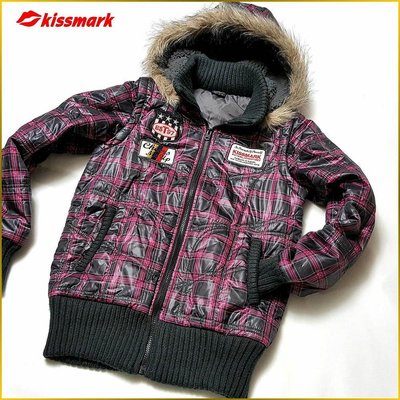 日本二手衣 Kissmark 保暖外套 女 M號 連帽長袖外套 中綿内刷毛  夾克 背心 袖子可拆 帽可取 AF158K
