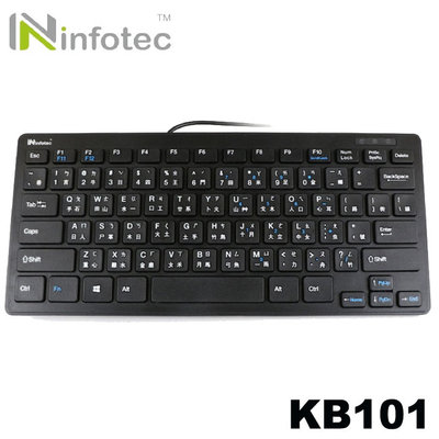 【MR3C】含稅附發票 infotec INF-KB101 KB101 超薄型迷你巧克力鍵盤 78key