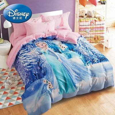 [Special Price]《2件免運》100%純棉 正版授權 迪士尼 冰雪奇緣 艾莎公主 150公分寬 標準雙人床 床包四件套 床包1 被套1 枕套2