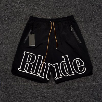 【熱賣精選】RHUDE New York pop-up classic s/l logo printed shorts