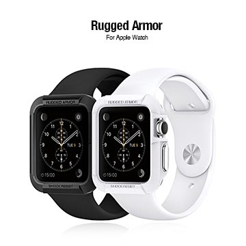 Spigen Apple Watch(42mm) Rugged Armor 保護殼 金屬按鍵設計有型搶眼 卡榫式拆裝