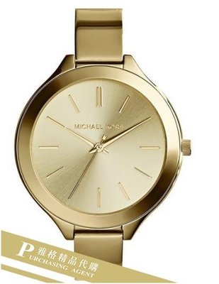 雅格時尚精品代購Michael Kors 金色 薄型 手環 手鍊 手錶 腕錶 女錶 MK3275 美國正品