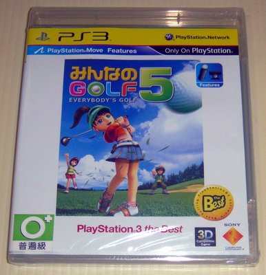 PS3 全民高爾夫5 the Best 日文版 支援MOVE 全新未拆封