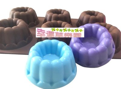 幸運草樂園~ 六孔甜甜圈模具~蛋糕烘培凍模~手工香皂模~矽膠模 / 矽膠皂模