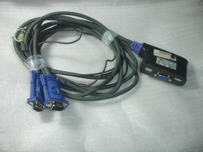 ATEN 宏正２埠USB VGA/音訊帶線式 KVM多電腦切換器 (1.8公尺) CS62U