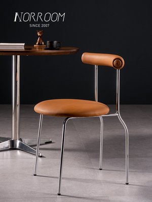 NORROOM北歐鐵藝餐椅輕奢小戶型設計師餐桌凳子現代簡約書桌椅子
