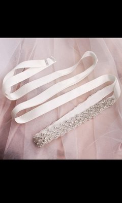 歐美燙鑽貼花新娘腰封 手縫水晶婚紗禮服高檔水鑽腰飾 新娘禮服配飾腰帶