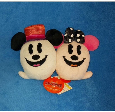 全新 日本迪士尼樂園 2011年 萬聖節米妮米奇玩偶組 mickey minnie mouse米奇米妮鬼魂娃娃 米老鼠小精靈公仔disney  米妮米奇幽靈擺飾