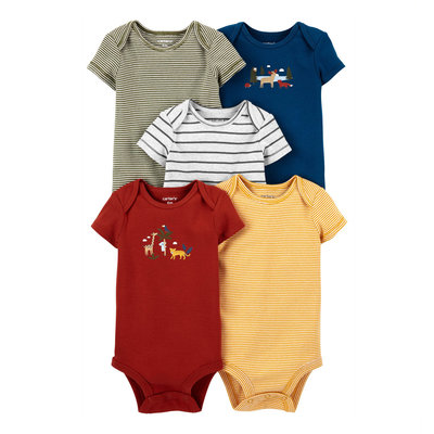 【Carter's】CS男Baby套裝五件組條動物 F02220411-04