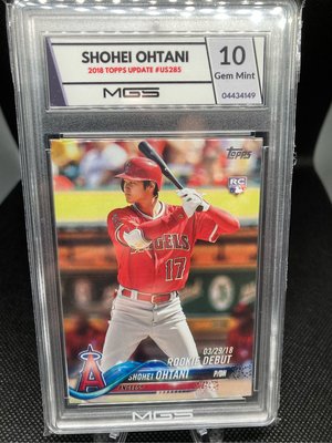 MLB  2018  SHOHEI OHTANI #US285 大谷翔平新人RC鑑定卡MGS 10滿分 非PSA