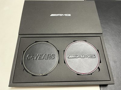 Mercedes-Benz 2022 AMG賓士精品原廠皮革杯墊禮盒組