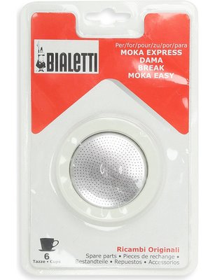 全新正品。義大利品牌 Bialetti。鋁製摩卡壺 6杯份耗材組 含膠圈 濾片。預購