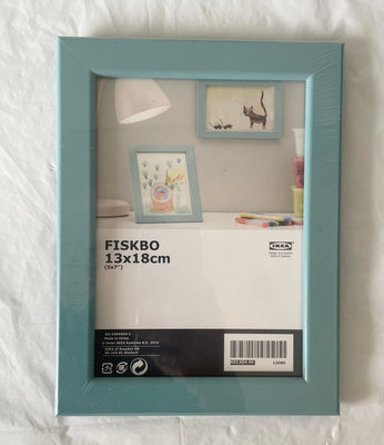 Ikea FISKBO 相框 13x18公分 淺藍色  全新
