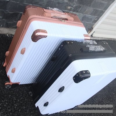 20吋雙色拼接登機箱 靜音萬向輪 拉桿箱 商務旅遊 旅行箱 拉鍊式密碼鎖行李箱