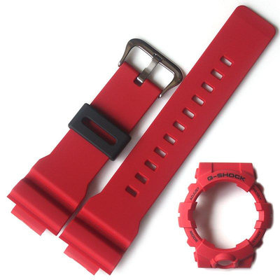 卡西歐G-SHOCK原裝GA-800-4A/GA-810紅色樹脂手錶帶錶殼CASIO配件