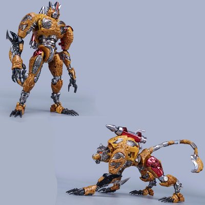TA超能勇士BWM-09猛獸俠變形玩具 第三代 黃豹 勇士金剛 金屬變體