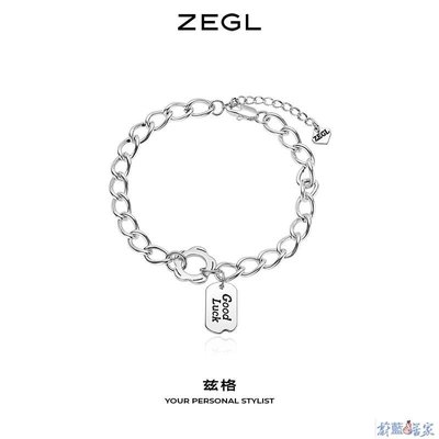 【熱賣精選】ZEGL歐美小花好運鏈條手鏈女ins小眾設計簡約氣質網紅手飾