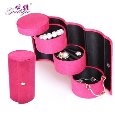 珠寶盒 韓國公主飾品盒絨布多層多功能首飾盒便攜小號珠寶首飾收納盒禮物 尾牙