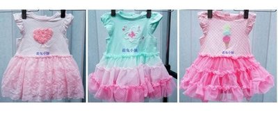 [霜兔小舖]美國 Little Me 粉紅冰淇淋蕾絲裙包屁衣 3m~18m