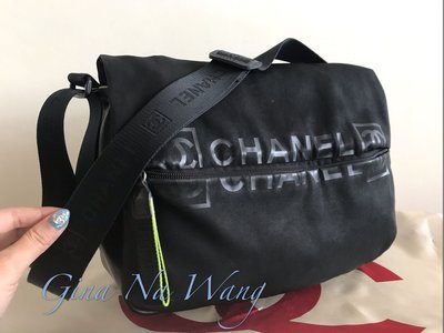（售出）Chanel 黑帆布運動sport斜背包