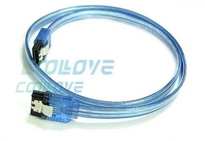 小白的生活工場*SATA3 180對180度(金屬壓扣設計)傳輸線(藍色藍頭)/長度100CM