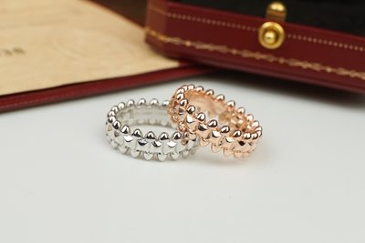 【少女馆】Cartier戒指卡地亞Clash de Cartier系列鉚釘戒指時尚鉚釘和圓珠結合玩轉幾何元素對戒指環首飾