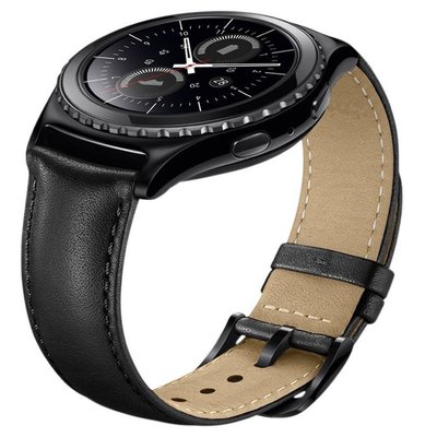 適用於三星Galaxy Gear S2 SM-R720真皮手錶錶帶 復古時尚錶帶 20mm通用錶帶