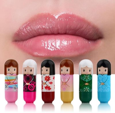 可愛日本娃娃護唇膏 潤唇膏 乾燥季節唇膏 保濕潤唇膏