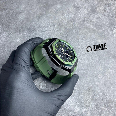 熱銷 24小時出貨農家橡樹改裝ga2100訂製黑武士迷彩軍綠成品手錶電鍍精鋼時尚手錶現貨