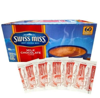 Swiss miss milk chocolate 巧克力 可可粉/1箱/28gX60入