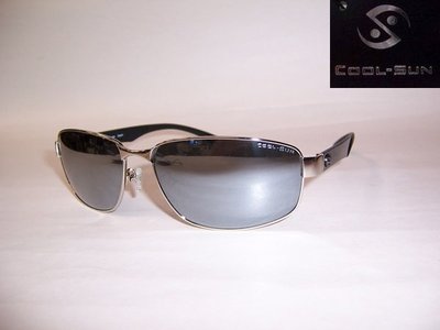 光寶眼鏡城(台南) COOL-SUN* 時尚偏光太陽眼鏡*鏡面水銀*方形加寬150mm,4312C