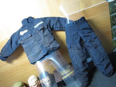 PJ5特警部門 1/6原廠污泥舊化SWAT警用制服衣褲一套 特價