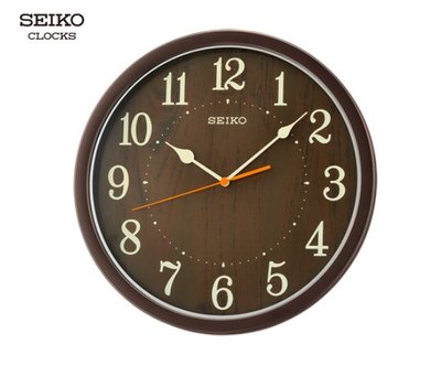 [時間達人] SEIKO CLOCK精工SEIKO日本 時鐘 掛鐘 靜音 滑動式 仿木紋簡約時尚 公司貨 QXA718