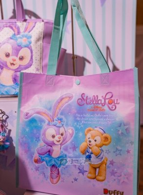 日本東京迪士尼海洋 Duffy達菲熊 達菲好朋友 StellaLou史黛拉兔 大容量環保購物袋 購物袋 手提袋 肩背袋