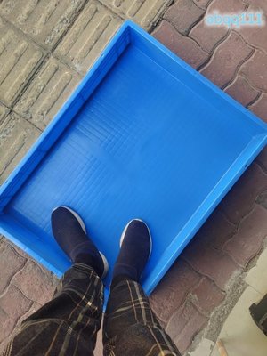 膠箱子長方形箱高12cm物料膠盤子配件包裝周轉盤特大號80*60白色水箱 水桶 手提水箱 儲水桶 儲水箱 密封桶 塑膠桶
