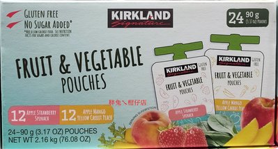 KIRKLAND 科克蘭蔬果泥(蘋果芒果蔬果泥/蘋果草莓蔬果泥) 90gX24包