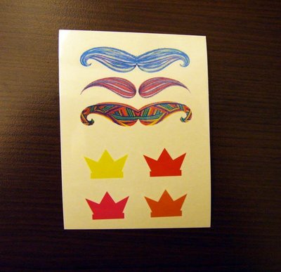 【萌古屋】魔幻系列鬍子塗鴉 - 男女防水紋身貼紙原宿刺青貼紙 K12