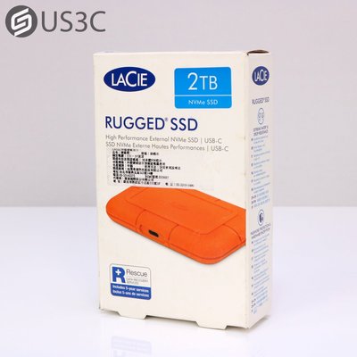 【US3C-小南門店】【全新品】公司貨 萊斯 LACIE Rugged SSD 2T 相容Thunderbolt3 USB-C USB3.0 支援win/mac