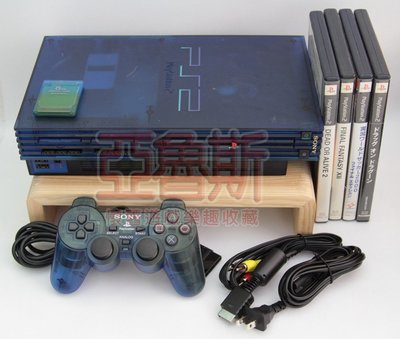 【亞魯斯】PS2遊戲主機(未改機) SCPH-37000 型 限定透明藍(褪色款) / 中古商品(看圖看說明)