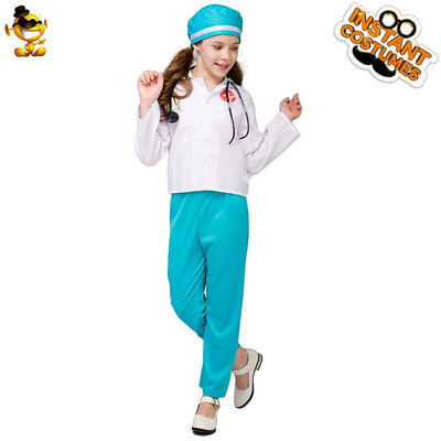 新款兒童醫生角色扮演服 六一兒童學校職業體驗醫生服裝cosplay