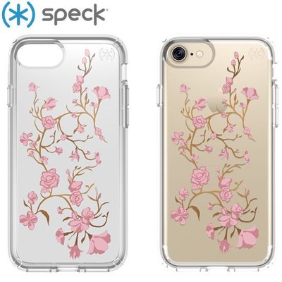 Speck iPhone 7 4.7吋 Presidio Clear + Print  粉金色花朵透明防摔保護殼 喵之隅