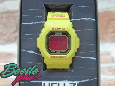 BEETLE PLUS 西門町 CASIO THE HELLZ BELLZ x BABY-G 5600  聯名 電子 手錶 黃色 黑格紋