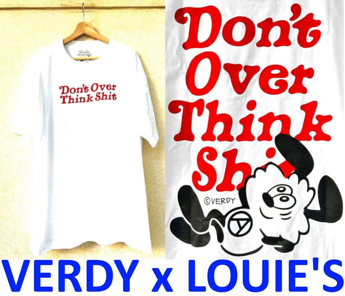 BLACK全新VERDY x LOUIE'S字體DONT OVER THINK SHIT大阪限定短T