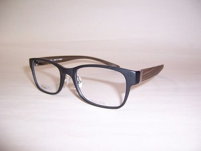 光寶眼鏡城(台南)ACQ 復古新塑材有鼻墊光學眼鏡*超輕較不變形*不外擴*303/C820.霧黑款木紋腳