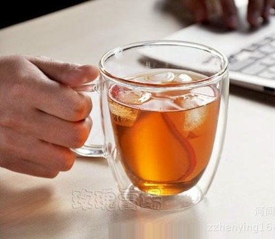 (玫瑰Rose984019賣場)玫瑰雙層玻璃杯400CC(帶把)耐熱~咖啡.茶.冰淇淋(TIAMO.BODUM可參考)