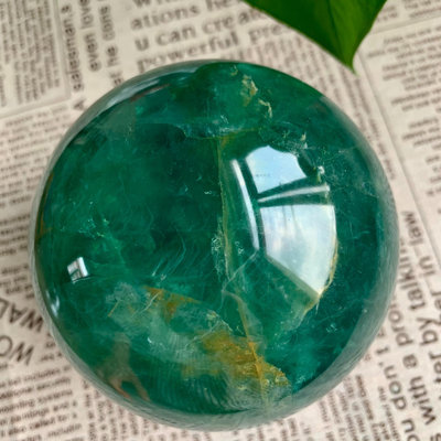 309天然綠螢石水晶球擺件綠色水晶原石打磨屬木客廳辦公家居喬【老王收藏】15525